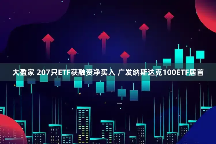 大盈家 207只ETF获融资净买入 广发纳斯达克100ETF居首