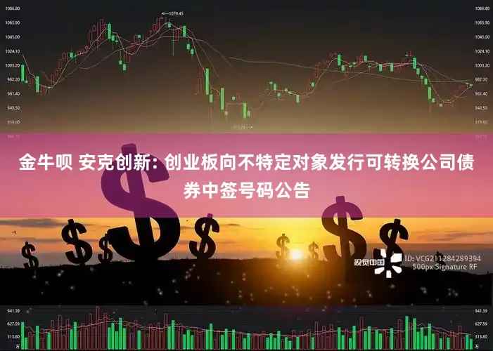 金牛呗 安克创新: 创业板向不特定对象发行可转换公司债券中签号码公告