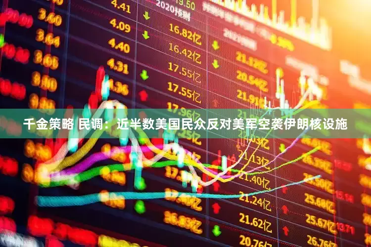 千金策略 民调：近半数美国民众反对美军空袭伊朗核设施